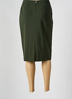 Jupe mi-longue stretch vert MARCELLE GRIFFON femme