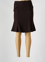 Jupe mi-longue coupe évasée marron VERTIGO femme