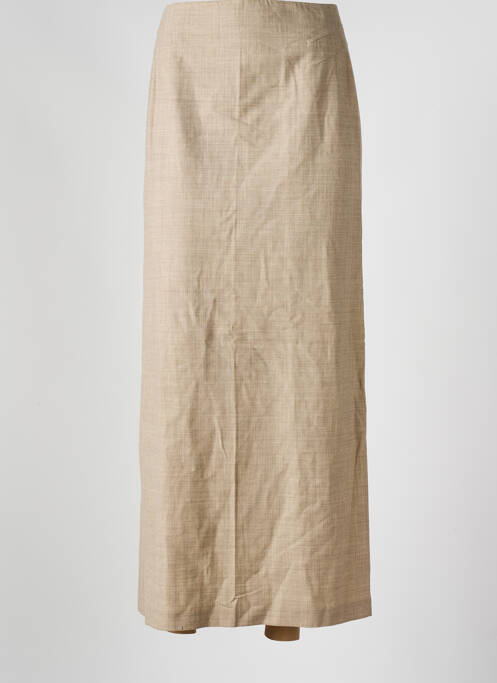 Jupe longue fermeture zippée au dos beige ZAPA femme