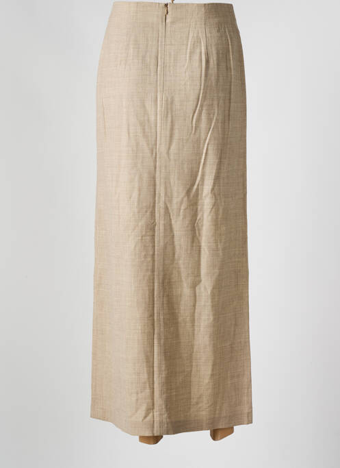 Jupe longue fermeture zippée au dos beige ZAPA femme