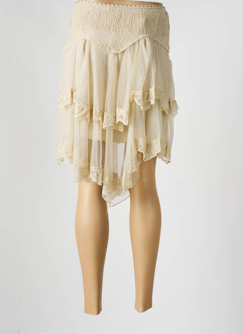 Jupe mi-longue stretch blanc ELISA CAVALETTI femme