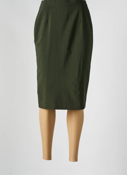 Jupe mi-longue vert MARCELLE GRIFFON pour femme