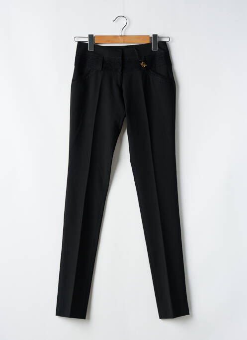 Pantalon slim noir E.LOCO pour femme