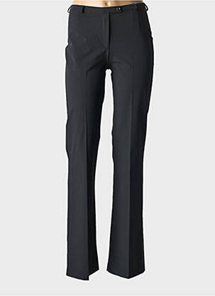 Pantalon flare taille à pinces taille haute noir LA FEE MARABOUTEE femme