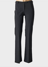 Pantalon flare taille à pinces taille haute noir LA FEE MARABOUTEE femme
