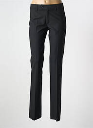 Pantalon droit tissage crêpe taille haute noir VERTIGO femme