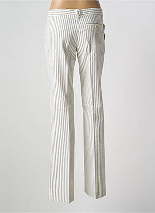 Pantalon flare taille à pinces taille haute beige VERTIGO femme