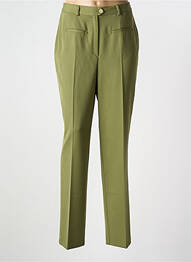 Pantalon droit tissage crêpe taille normale vert ROSA ROSAM femme