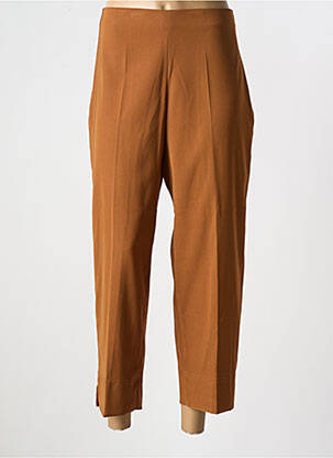 Pantalon 7/8 taille haute taille haute marron LAUREN VIDAL femme