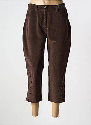 Pantacourt stretch taille normale marron ROSA ROSAM femme