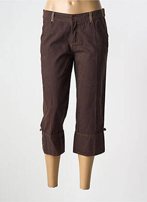 Pantacourt coupe droite taille normale marron SALT & PEPPER femme