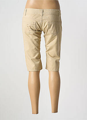 Corsaire tissage denim taille basse vert E.LOCO femme