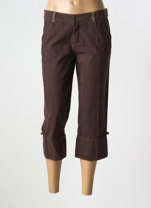 Pantacourt coupe droite taille normale marron SALT & PEPPER femme