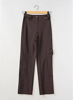Pantalon cargo taille haute taille haute marron ROSA ROSAM femme
