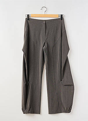 Pantalon 7/8 taille haute taille haute gris LAUREN VIDAL femme