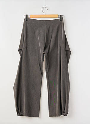 Pantalon 7/8 taille haute taille haute gris LAUREN VIDAL femme