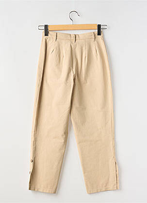 Pantalon 7/8 taille haute taille haute beige ROSA ROSAM femme