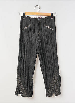 Pantacourt coupe droite gris POUSSIERE D'ETOLE femme