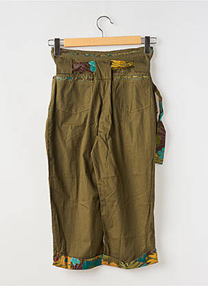 Pantacourt taille haute taille haute vert ENJOY femme