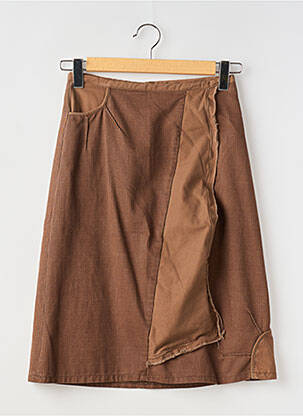 Jupe mi-longue coupe évasée marron SOLOLA femme