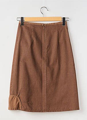 Jupe mi-longue coupe évasée marron SOLOLA femme