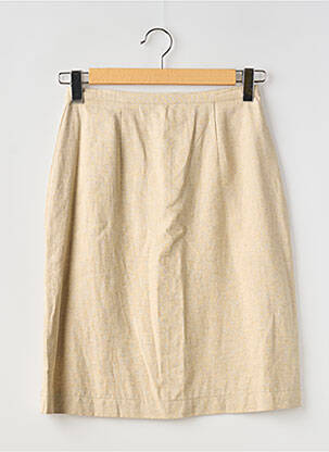 Jupe mi-longue taille à pinces beige COCO MENTHE femme