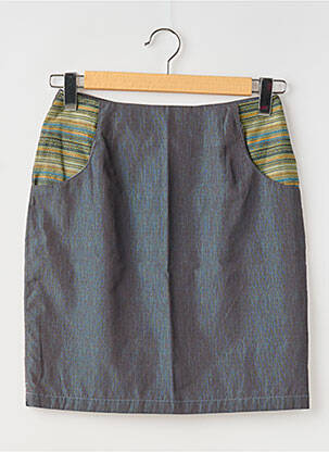Jupe courte poches bleu KURAH KURAH femme
