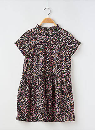 Robe mi-longue manches courtes manches courtes noir MINI MOLLY fille