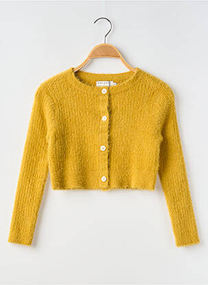 Gilet manches longues coupe droite jaune MINI MOLLY fille