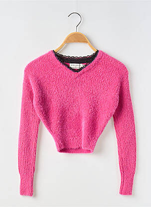 Pull resserrée sur le bas manches longues rose MINI MOLLY fille