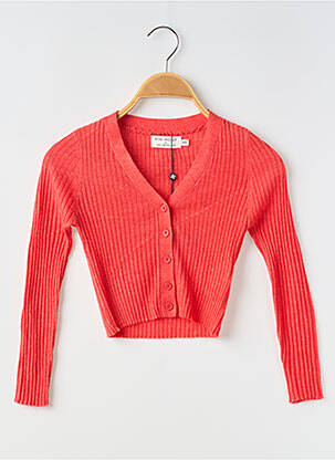 Gilet manches longues coupe droite rouge MINI MOLLY fille