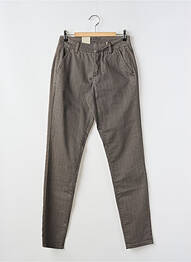 Pantalon chino tissage popeline taille normale gris CREAM femme