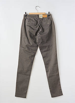 Pantalon chino tissage popeline taille normale gris CREAM femme