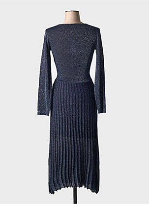 Robe longue manches longues manches longues bleu SURKANA femme