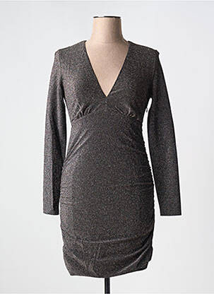 Robe courte manches longues manches longues argent MOLLY BRACKEN femme