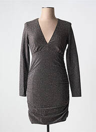 Robe courte manches longues manches longues argent MOLLY BRACKEN femme
