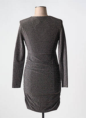 Robe courte manches longues manches longues argent MOLLY BRACKEN femme