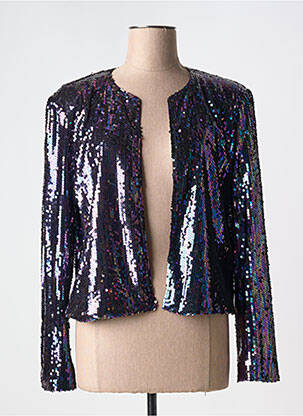 Veste casual col rond violet SURKANA femme