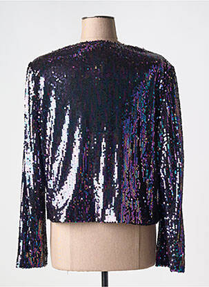 Veste casual col rond violet SURKANA femme