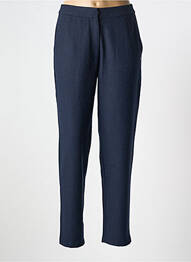 Pantalon droit fermeture zippée sous rabat avec crochet bleu SURKANA femme