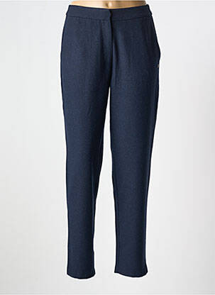 Pantalon droit fermeture zippée sous rabat avec crochet bleu SURKANA femme