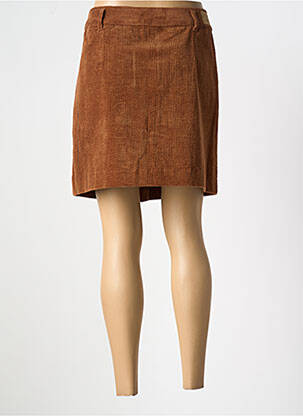 Jupe courte coupe droite marron SURKANA femme