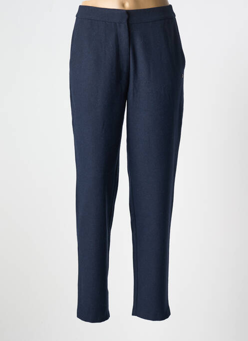 Pantalon droit fermeture zippée sous rabat avec crochet bleu SURKANA femme