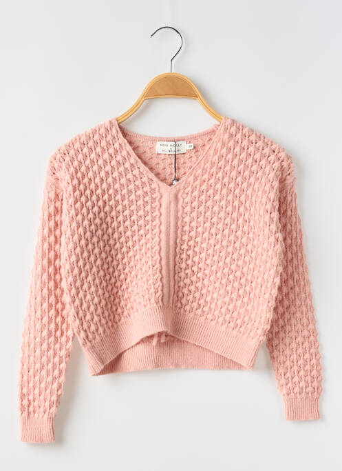 Pull resserrée sur le bas manches longues rose MINI MOLLY fille