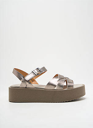 Sandales/nu pieds matière lisse talon de 4 à 6cm argent MINKA DESIGN femme