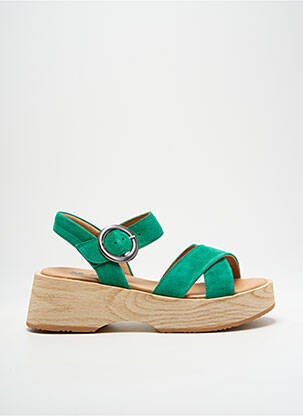Sandales/nu pieds talon compensé talon de 4 à 6cm vert MKD femme