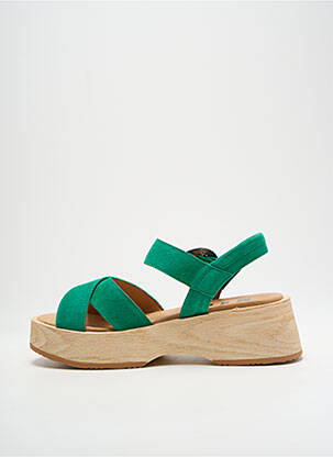 Sandales/nu pieds talon compensé talon de 4 à 6cm vert MKD femme