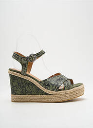 Espadrilles fermeture boucle(s) talon haut de 10cm et plus vert MINKA DESIGN femme