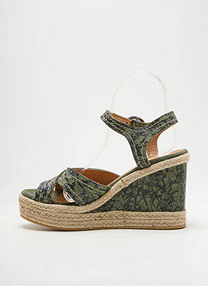 Espadrilles fermeture boucle(s) talon haut de 10cm et plus vert MINKA DESIGN femme