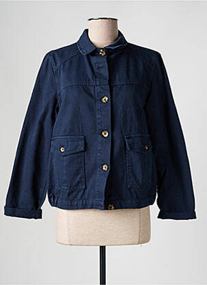 Veste casual coupe droite bleu TBS femme